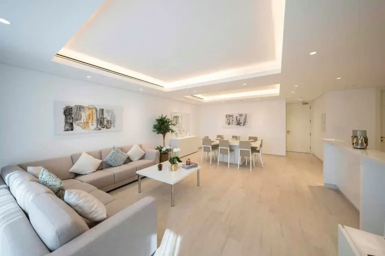 Faux plafond fini, salon lumineux